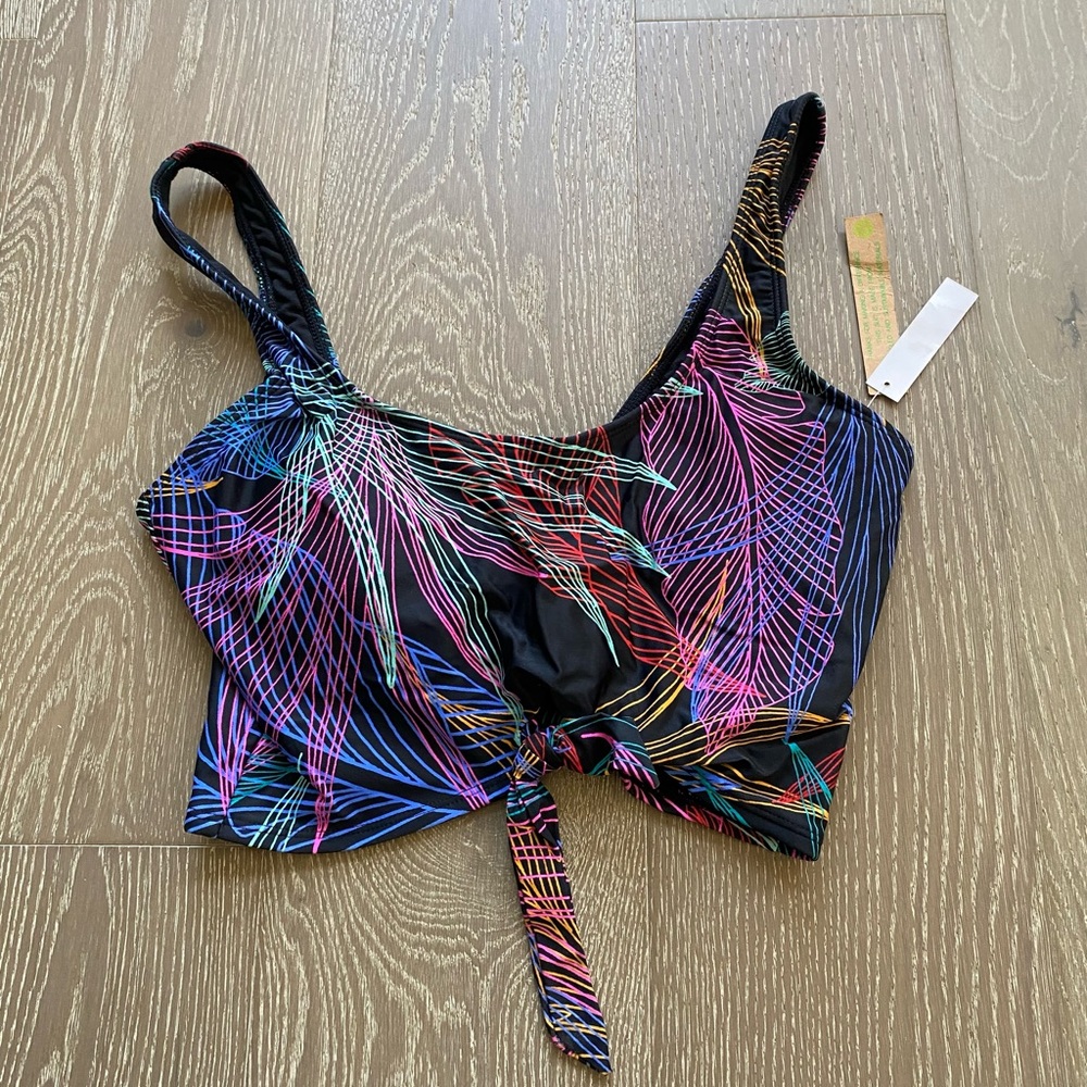 Sandflower knit detail bikini top